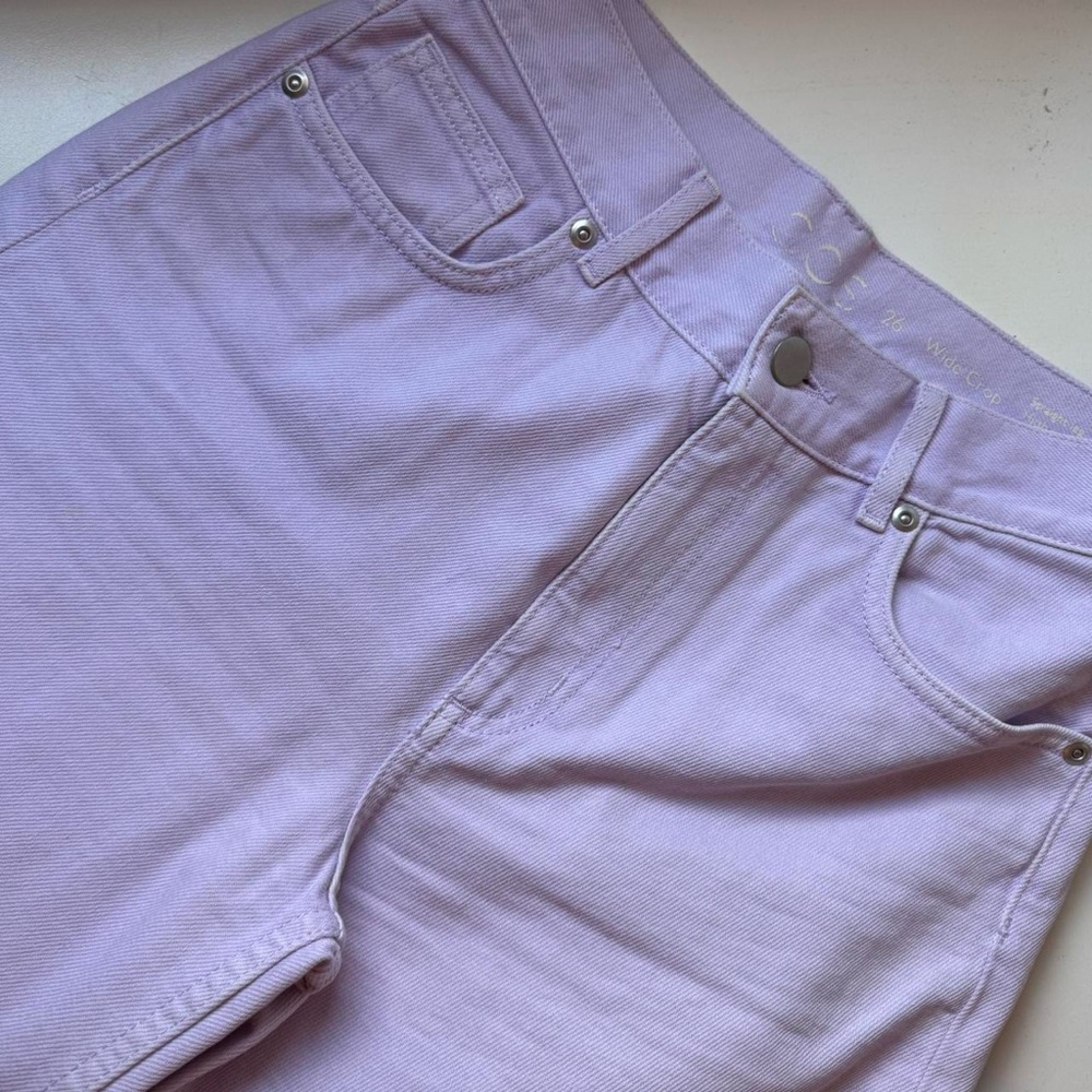COS Lilac Wide Crop Jeans